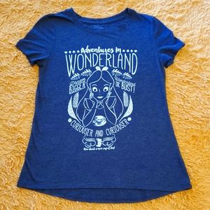 Grey Alice in Wonderland tee
